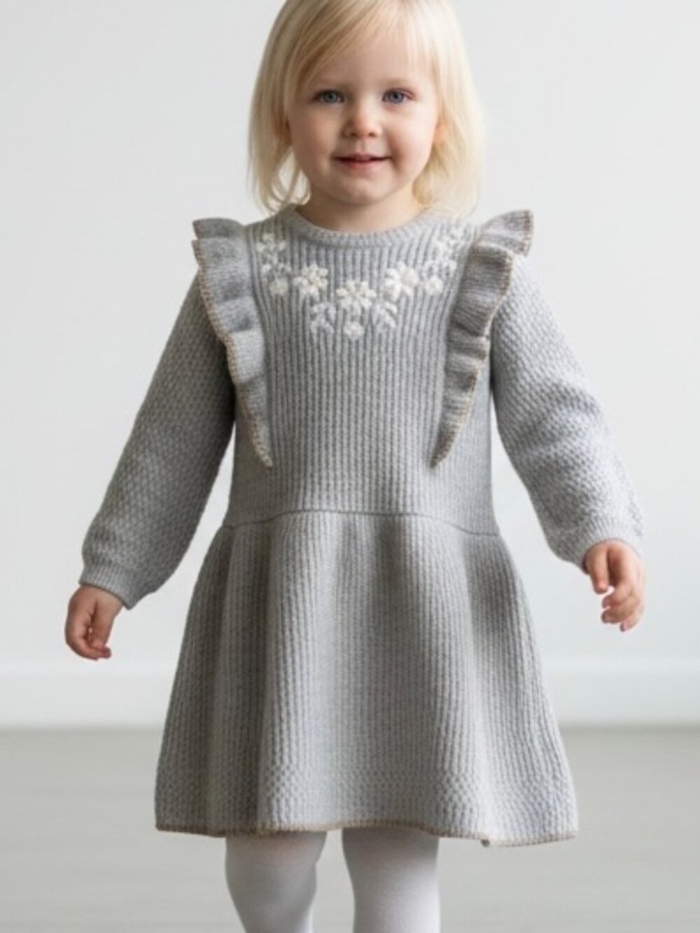 NEW Cynthia Rowley Girls Dress Size 4T Gray Sweater Ruffle‎ 3 Piece Set NWT